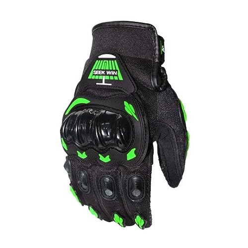 ZLKZZQ Guantes de Moto Transpirable Guantes de Carreras de Dedos completos Deportes al Aire Libre Montar Cross Dirt Bike Guantes Guantes Moto -Green 2-3-XL