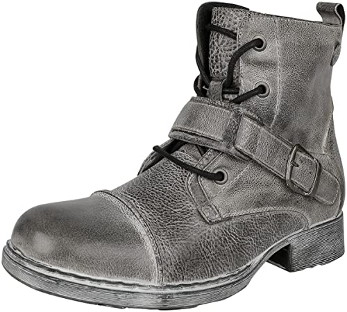 Rock Rebel by EMP Hombre Botas Grises con Hebilla EU42