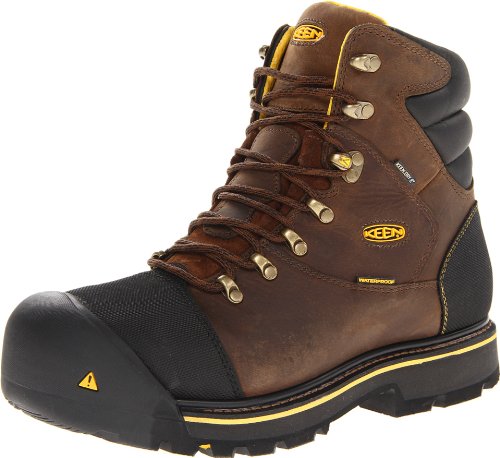 Keen Utility Milwaukee WP - Botas de trabajo anchas para hombre, color marrón oscuro, talla 11 D US