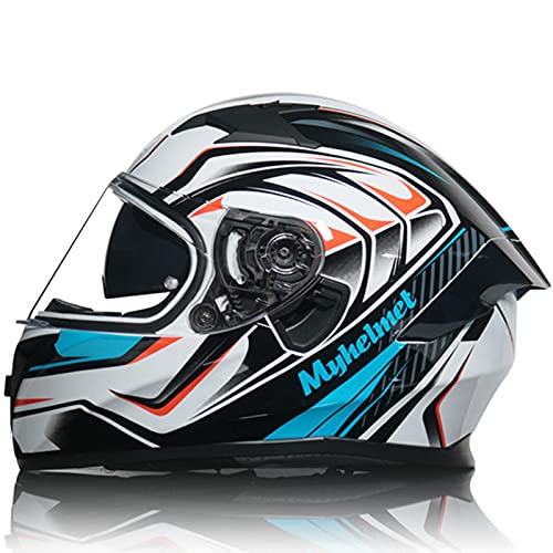 El Casco Integral Es Adecuado Para Motocicletas Con Certificación DOT/ECE, Motocicletas, Ciclomotores, Scooter, Casco Anticolisión Adecuado Para Hombres Y Mujeres Adultos. Q,XL59-60CM