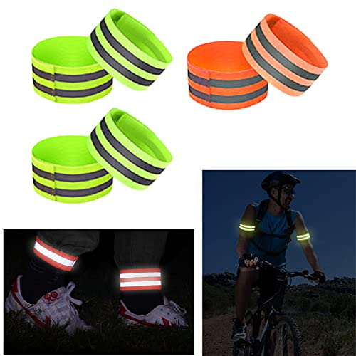 BDSHUNBF 6 PCS Bandas Reflectantes, Brazalete Reflectante, Reflectante Banda Seguridad, Alta Visibilidad Ajustables de Seguridad Reflectante para Correr, Ciclismo, Senderismo