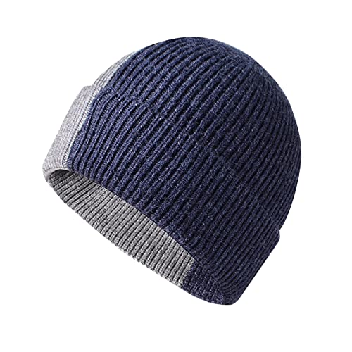 Baúl Reparto Compatible with Moto Dome Warm Hat and Hat Hat Cold Patchwork Sombrero de Mujer de Punto sólido Jersey de y de béisbol para Hombres Trajes De Beisbol Niños (Navy, One Size)