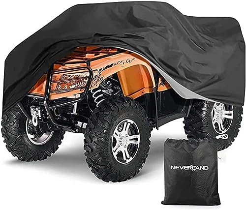 NEVERLAND 190T ATV Cubierta Exterior Moto Protección contra el Polvo a Prueba de Invierno, protección UV Negro, XXXL