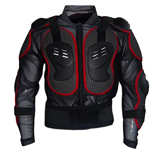 Dexinx Chaqueta de la Armadura de la Motocicleta de la Montaña de Motocross Ciclismo Patinaje de Snowboard Protector del Cuerpo Rojo XL