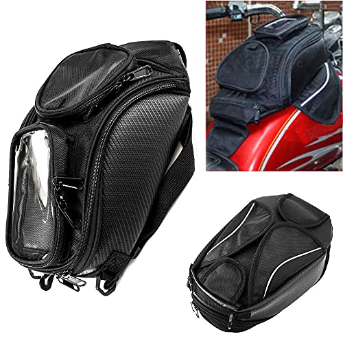 Bolsa de Tanque de la Motocicleta Oxford Alforja Magnética con Ventana Grande 48.5 * 37 cm Universal Asiento Trasero Bolsa de Sillín Herramienta de Viaje Eequipaje de la Cola