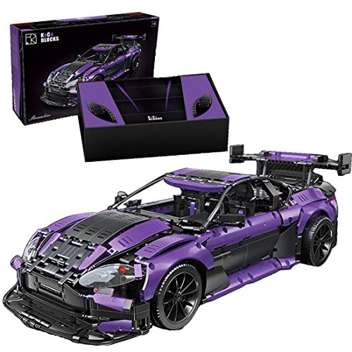 PUREFUN Cochecito deportivo 1/8 para Aston Martin Vantage GT3, más de 3850 piezas, juego de construcción de coches de carreras, pieza de coleccionista compatible con Lego Technic