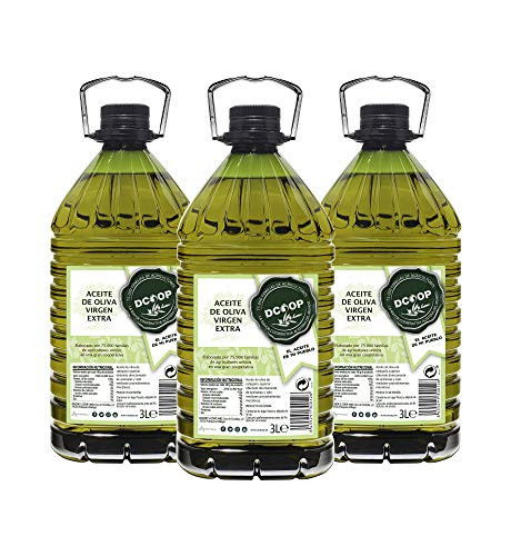 Dcoop Aceite de Oliva Virgen Extra - Coupage Estándar, Sabor Frutado, Ideal para Cocinar, Procedente de Nuestras Cooperativas, Pack 3 x 3 litros