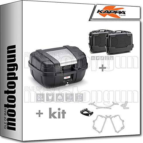 KAPPA MALETA KGR52 + MALETAS LATERALES KGR33NPACK2 + PORTAEQUIPAJE MONOKEY + PORTAMALETAS LATERAL MONOKEY COMPATIBLE CON YAMAHA FZ6 600 FAZER S2 2011 11