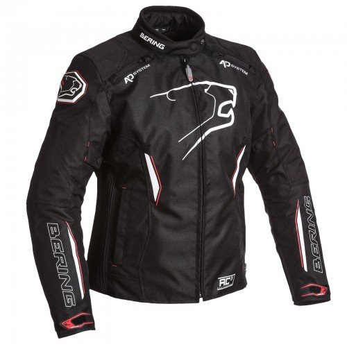 BERING Lady Eskadrile - Chaqueta para moto, color negro/blanco, talla 46 (T5)