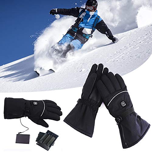 Guantes Calefactables Moto Waterproof6-8 Horas de batería Guantes Powered calefacción en Invierno Viaje del esquí de la Motocicleta de calefacción Calentamiento Guantes ON/Off Interruptor con LED