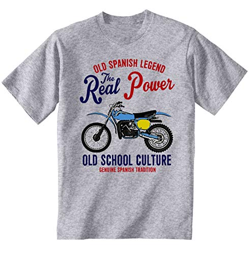 Teesandengines Bultaco pursang mkii 370 Real Power Camiseta Gris para Hombre de Algodon Size Large