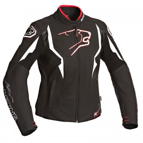 Bering chaqueta moto Lady agera-r, Negro/Blanco, talla 38 (T1)