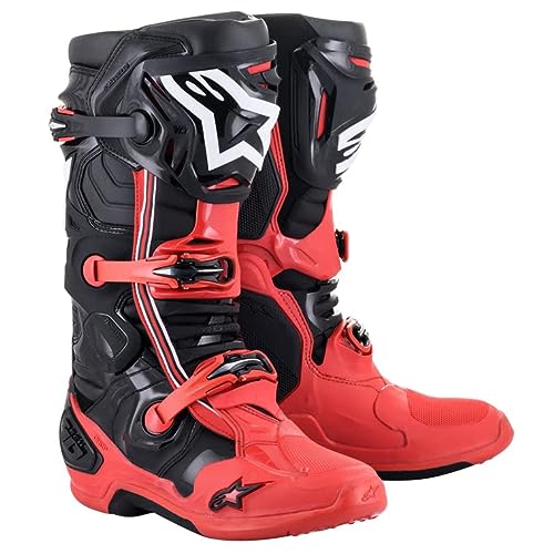 Alpinestars Tech 10 Acumen Botas (rojo/negro/blanco, 8)