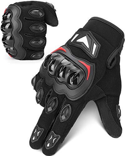 Guantes Moto Homologados para Hombre y Mujer, Guantes de Moto Transpirables Verano con Pantalla Táctil, Guantes con Protección Dedo Completo, para Motocross Bicicleta MTB Deportes al Aire Libre