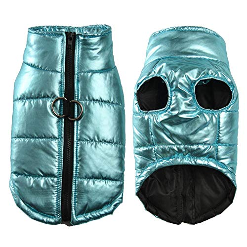 SSXCO Ropa para perros grandes impermeable Chaleco de perro grande chaqueta otoño invierno caliente mascota perro abrigo ropa para perros Chihuahua Labrador S-7XL, azul, 4XL