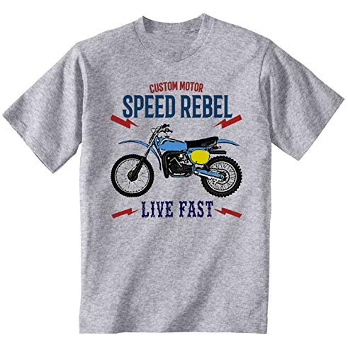 Teesandengines Bultaco pursang mkii 370 Speed Rebel Camiseta Gris para Hombre de Algodon Size XXXXXLarge