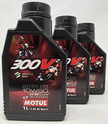 Aceite de Motor Competicion - Motul 300V2 4T FL Road Racing 10W50, 3 litros (3x1 lt)