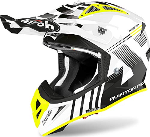 AIROH HELMET AVIATOR ACE NEMESI WHITE GLOSS L