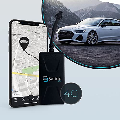 Salind GPS 4G- Rastreador GPS para Coche, Moto y vehículos con Tarjeta SIM, App para Android y iPhone, localización en Tiempo Real (suscripción requerida)