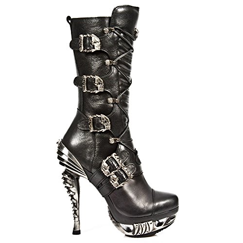 New Rock - botas estilo motero Mujer , color negro, talla 36