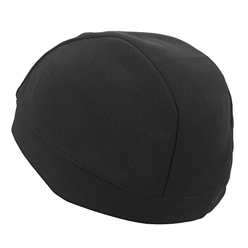 Keenso Gorro de casco para bicicleta, unisex, para deporte, de malla, de secado rápido, transpirable, para correr, montar en bicicleta y más (negro)