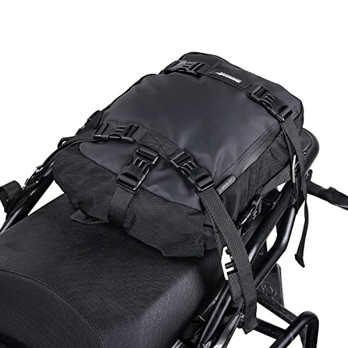 Rhinowalk Bolsa de alforja de motor 10L multifuncional impermeable estante trasero tronco bolsa de asiento de motocicleta bolsa de sillín de motocicleta accesorios de motor profesionales-negro