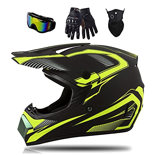 Casco Moto Puede Instalar Bluetooth Sistema de Ventilación Múltiple Carcasa Sólida ABS Enviar Gafas de Alta Definición Forro Protector Suave ECE pour Unisex Adultos(52-60cm)