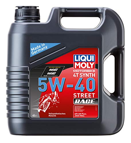 Liqui Moly 1685 - Aceite de motor, 4T, Synth, 5W-40, Street Race, Booklet, 4 l