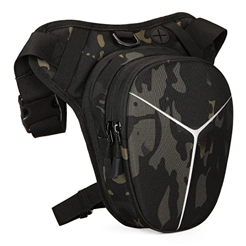 Huntvp Bolsa de Pierna Bolsa Táctical Militar Impermeable para Correr Senderismo Ciclismo Camping Caza,Tipo-8 Camo