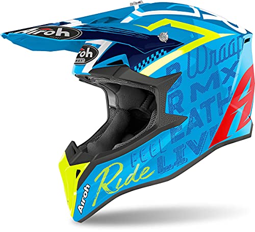 Airoh WRST99 Casco Wraap Street Azure Gloss XXL, Hombre