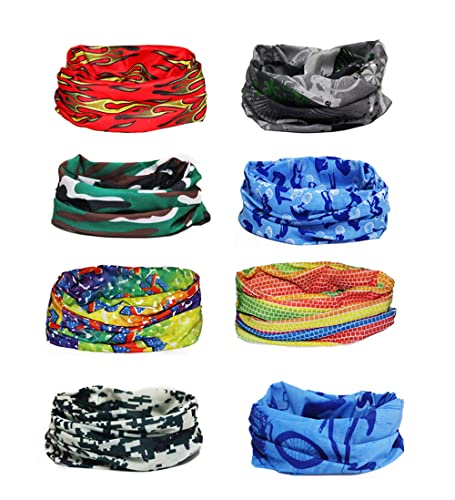 SLOSH 8 Bandana Cintas Pelo Deporte Hombre Mujer Ciclismo Yoga Elastica Pañuelos Cabeza Turbante Lazo Tenis UV Moto Playa