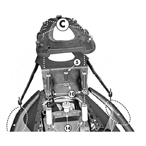 Givi KR2013M Portaequipajes para Monolock Baúl para Yamaha 500 08 11/T-MAX 530 12 > 15