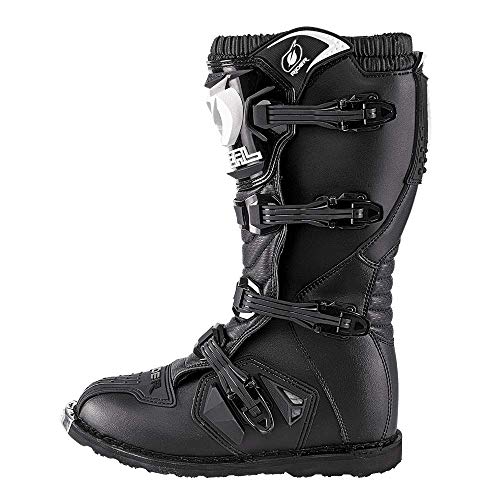 O'NEAL | Botas de Motocross | MX Enduro | Protección de suela metálica, cómodo tejido Air-Mash, hebillas fácilmente ajustables | Bota de piloto EU | Adulto | Negro | Talla 42/9