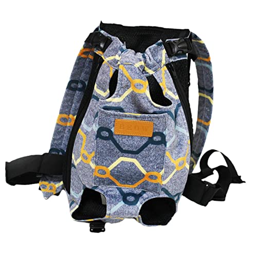 LOVIVER Pet Cat Carrier Backpack Correa Ajustable para el Hombro Cat Chest Bag Transpirable Piernas out Front Carrier Mochila para Acampar al Aire,