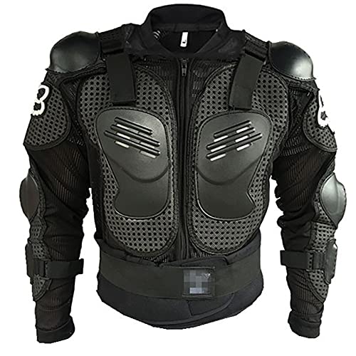 SJAPEX Chaqueta de Moto Chaqueta Protectora Cuerpo Armadura Profesional de Motocicleta Protección del Cuerpo Entero Spine Chest Para Hombres Columna Vertebral Hombro Mujer Pecho Clothes,L