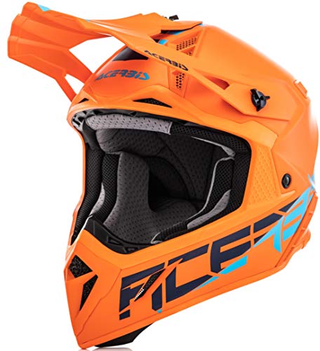 ACERBIS Casco Impact Steel Carbon gris XL Small ARANCIO