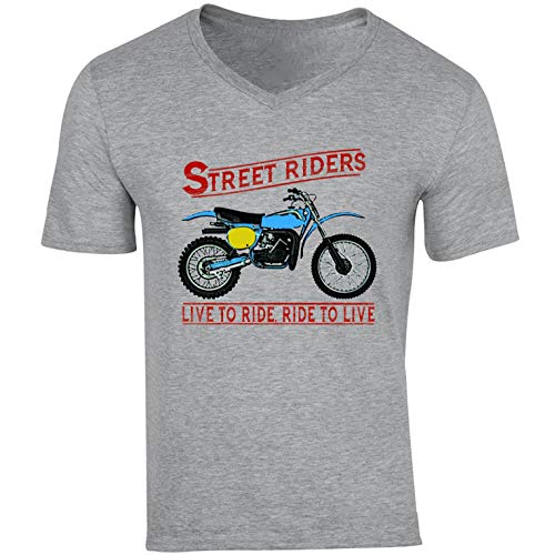 Teesandengines Bultaco pursang mkii 370 Street Riders Camiseta Gris para Hombre de Algodon T-Shirt Size Large