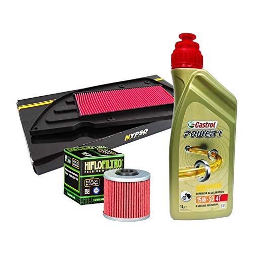 Kit de revisión Castrol Power 1 15W50 filtro de aceite de aire Kymco K-XCT IE 125/300