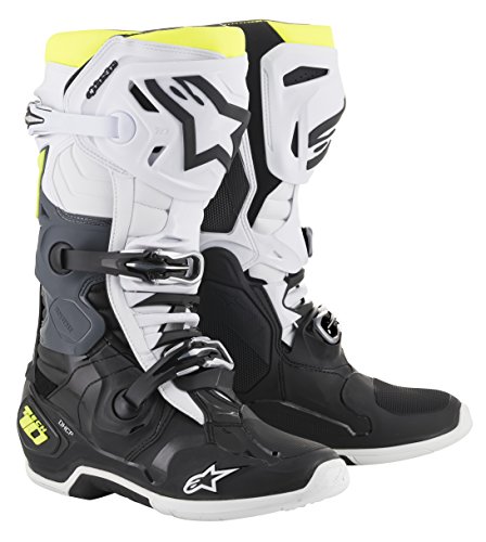 Alpinestars Crosslaarzen Tech 10 Black/White/Fluor Yellow-45.5 (EU)