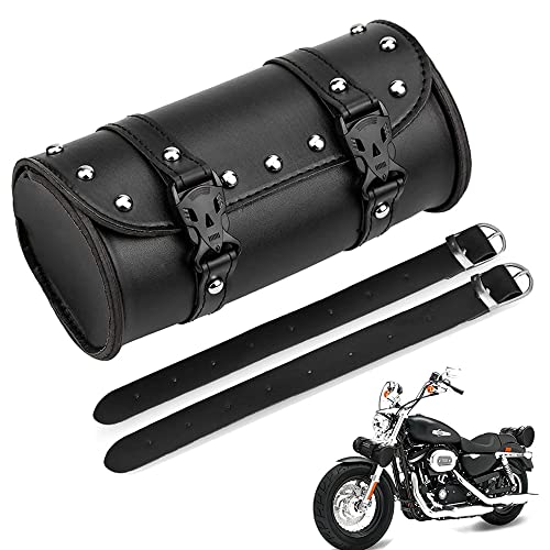 Motocicleta Herramienta Rollo Bolsa, Bolsa de Herramienta de Motocicleta de Cuero PU, Bolsa Universal para Sillín de Moto, para Mayoría de Motocicletas, Bolsa Trasera de Herramientas de Viaje