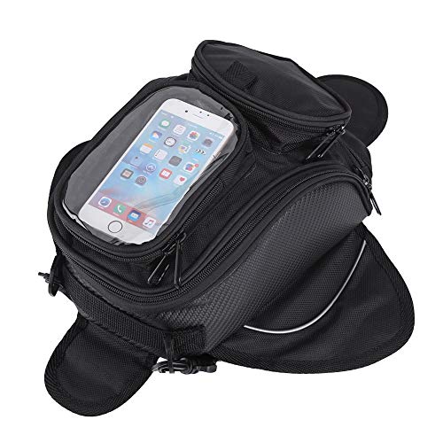 Bolsa de Tanque Magnético de la Motocicleta, Bolsa de Tanque de Combustible Bolsa de Almacenamiento de Moto Universal de Tela Oxford con Bolsillos para Moto