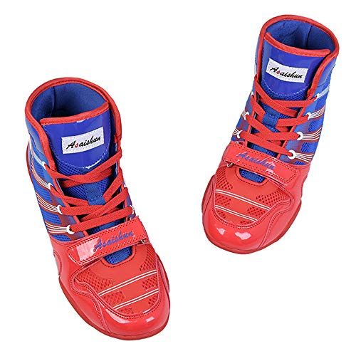 Botas De Boxeo, Zapatos De Entrenamiento De Lucha Combate Unisex Adultos Profesión Juvenil De Artes Marciales Calzado Ligero Y Transpirable,Low Top,42