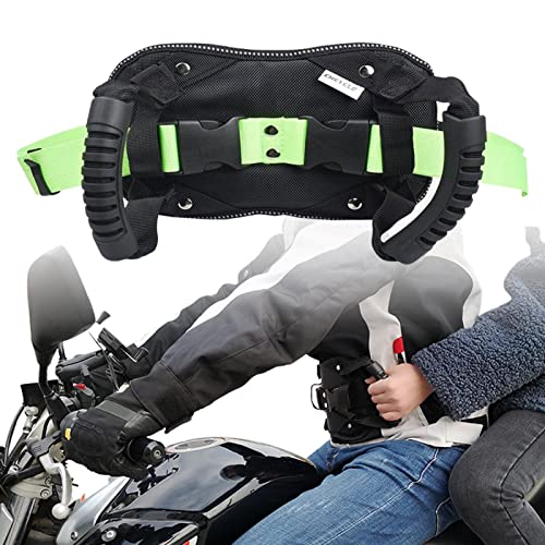 Umifica Cinturón de Seguridad para pasajeros de Motocicletas - Asas de Agarre Resistentes para Motocicletas,Pasamanos de Moto de Nieve de Playa, arnés de Motocicleta para niños con diseño Reflectante