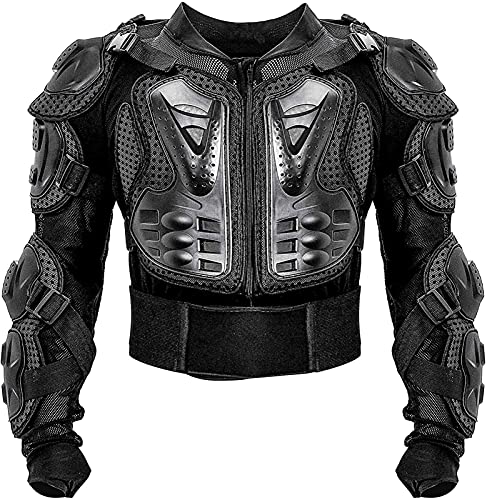 SJAPEX Conjunto de Armadura Chaqueta Protectora Para Adulto, Para Esquí, Snowboard, Motocross, Quad, Negro Completo Profesional de Motocicleta Deportiva Black,XXL