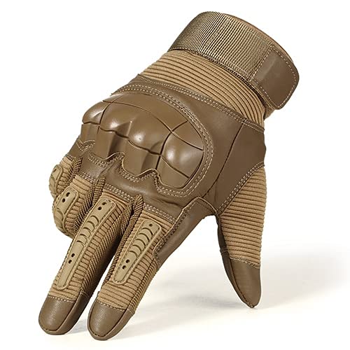 ZLKZZQ Guantes de Cuero con Pantalla táctil para Motocicleta, Motocross, Moto, Pit Biker, Enduro, Equipo de protección, Carreras, Guante de Dedo Completo para Hombres -A16-L