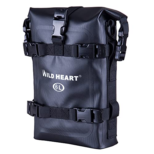 WILD HEART Bolsa Seca para Motocicleta Crash Bar Bags Bolsa de Motocicleta Usada como Equipaje de Motocicleta Sissy Bar Asiento Trasero Soporte de Silla Bolsillo Trasero para Guardabarros Bolsa (TPU)