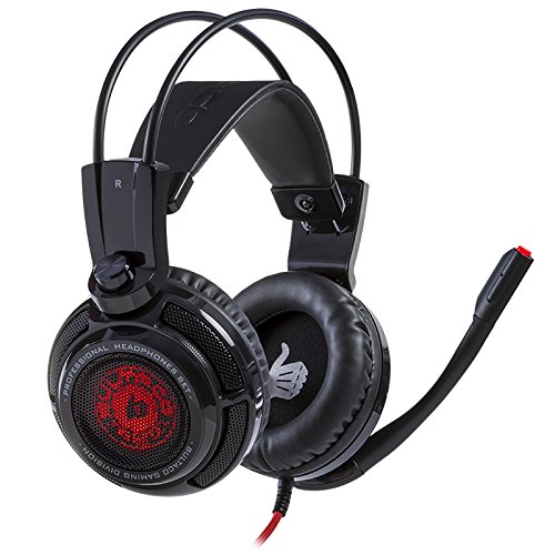 Bultaco Technology Lobito GT 301 Binaurale Diadema Negro, Rojo Auricular con micrófono - Auriculares con micrófono (Game Console + PC/Gaming, Binaurale, Diadema, Negro, Rojo, In-Line Control, CE)