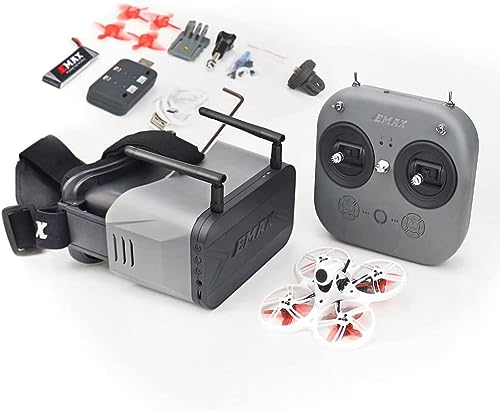 EMAX FPV Drone Tinyhawk 3 RTF Kit, Vista en Primera Persona Drone con Cámara Runcam Nano 4, 25-100-200 VTX Conmutable, Mini Drone con Gafas y E8 Transmisor para Niños Adultos y Principiantes