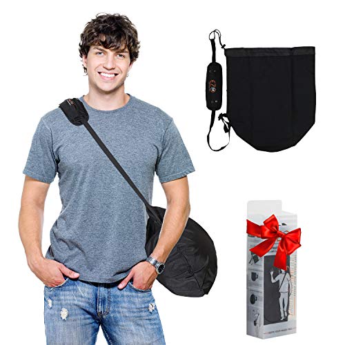 Bolsa de Transporte para Cascos de Motocicleta | Plegable | Se Adapta a Cascos de Cara Completa | Accesorio de equitación Manos Libres | Protección contra robos - para Hombres, Mujeres Riders -Negro