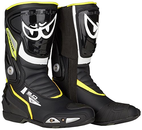 Berik Shaft 2.0 Botas de moto (Black/Yellow,39)